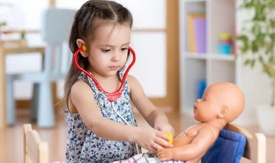 child playing doctor