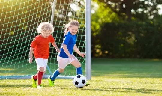 kids playing soccer