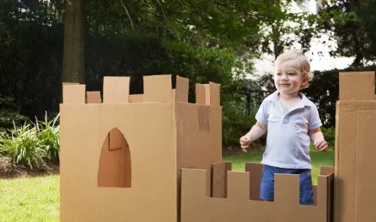 Kids fort in garden