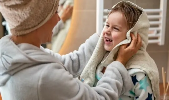 dry childs hair