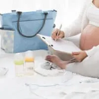New Mom choosing diaper bag