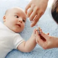 Trimming baby's nails