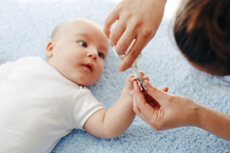 Trimming baby's nails