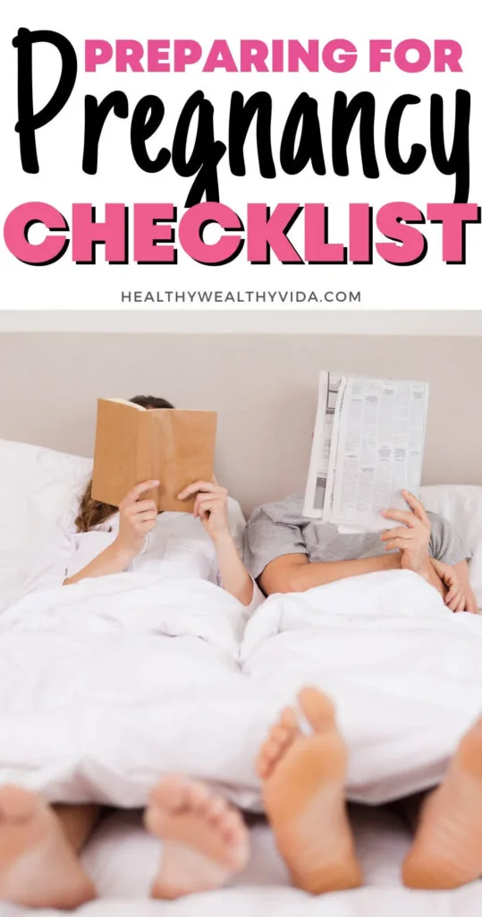 preparing for pregnancy checklist pin