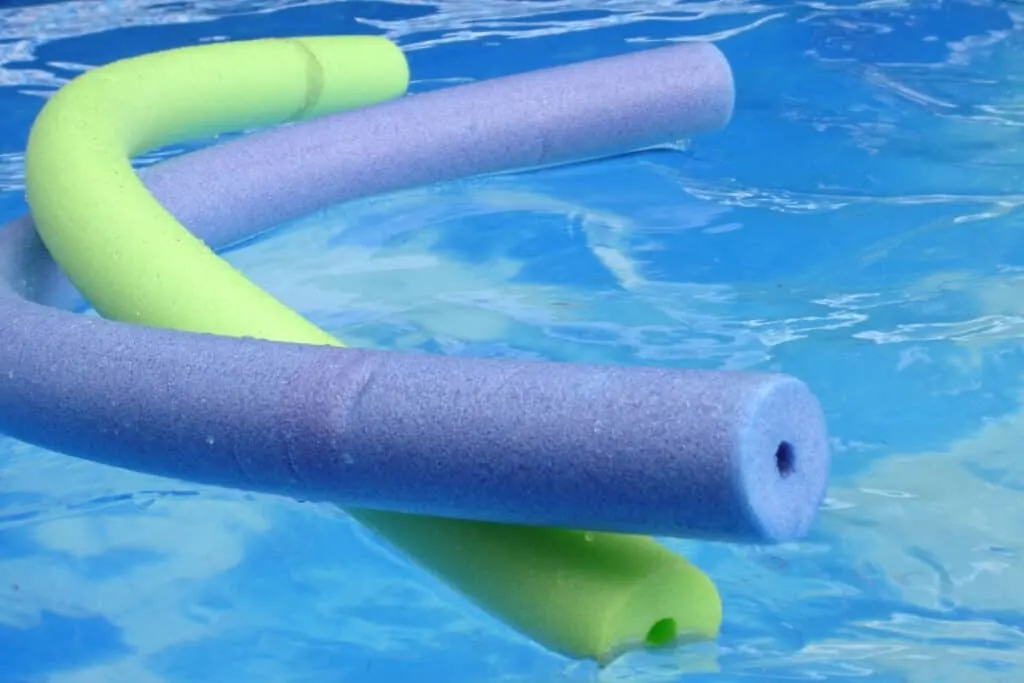 pool noodles left in pool