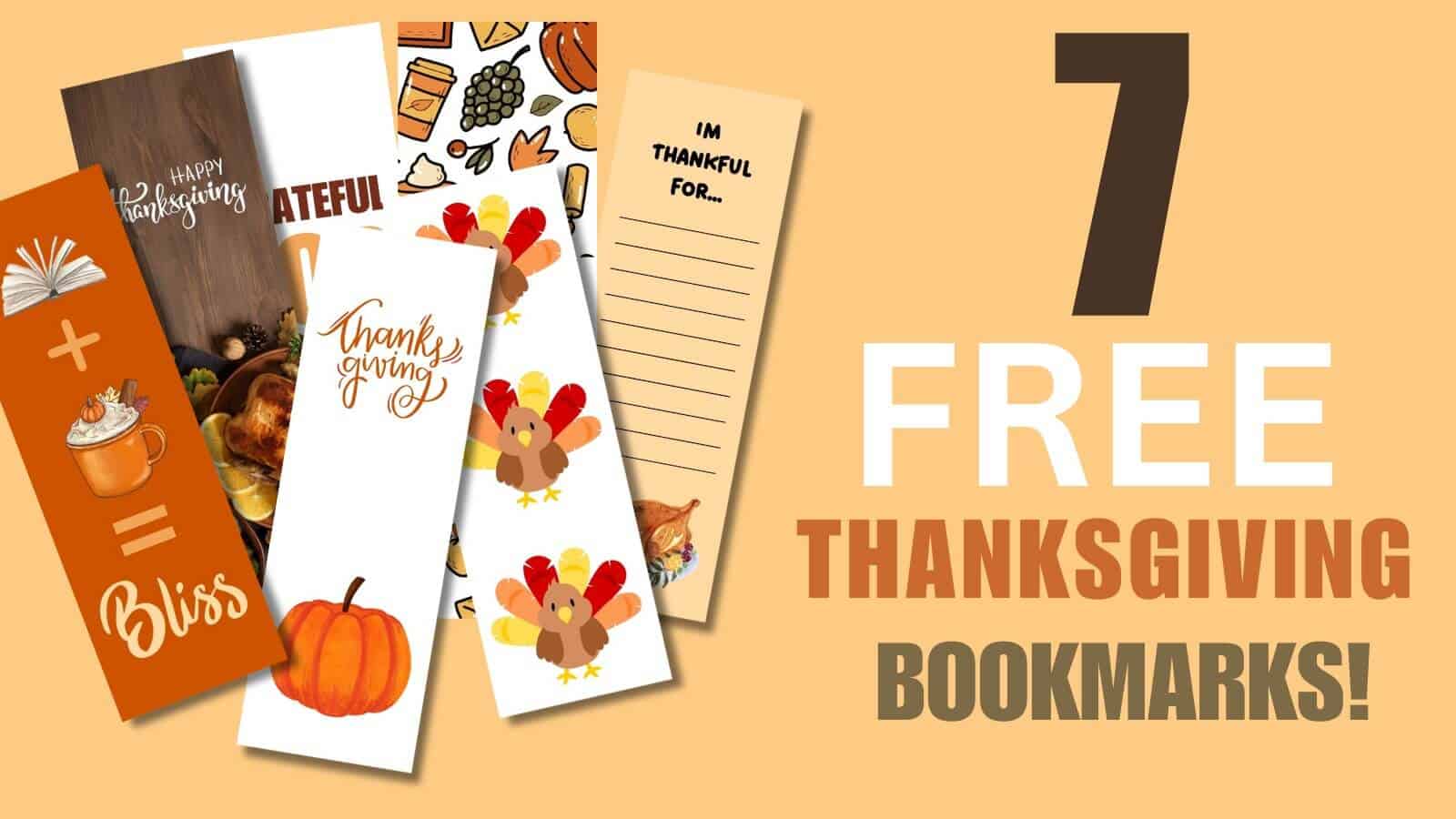 Thanksgiving bookmarks printable