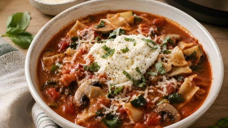 Instant pot vegetarian lasagna