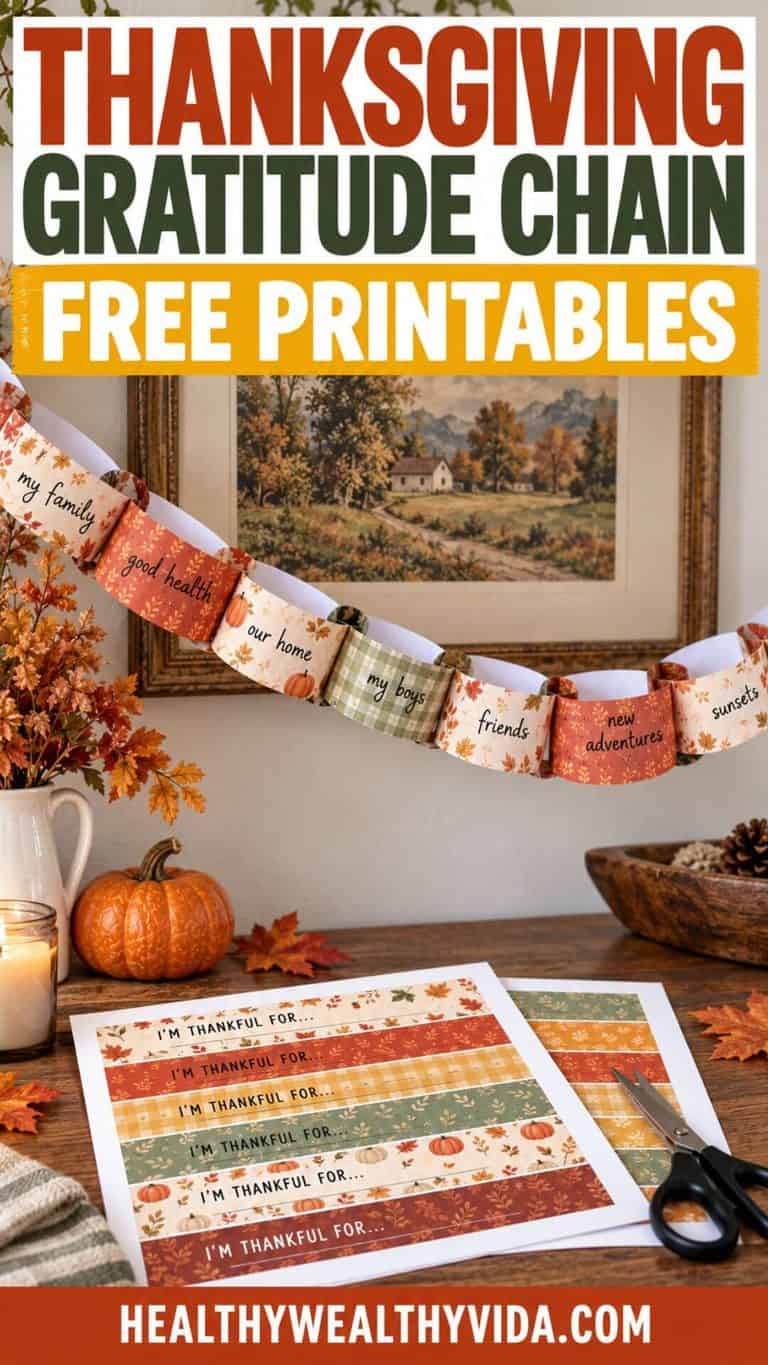 Thanksgiving Gratitude Chain: A Free Printable Family Tradition